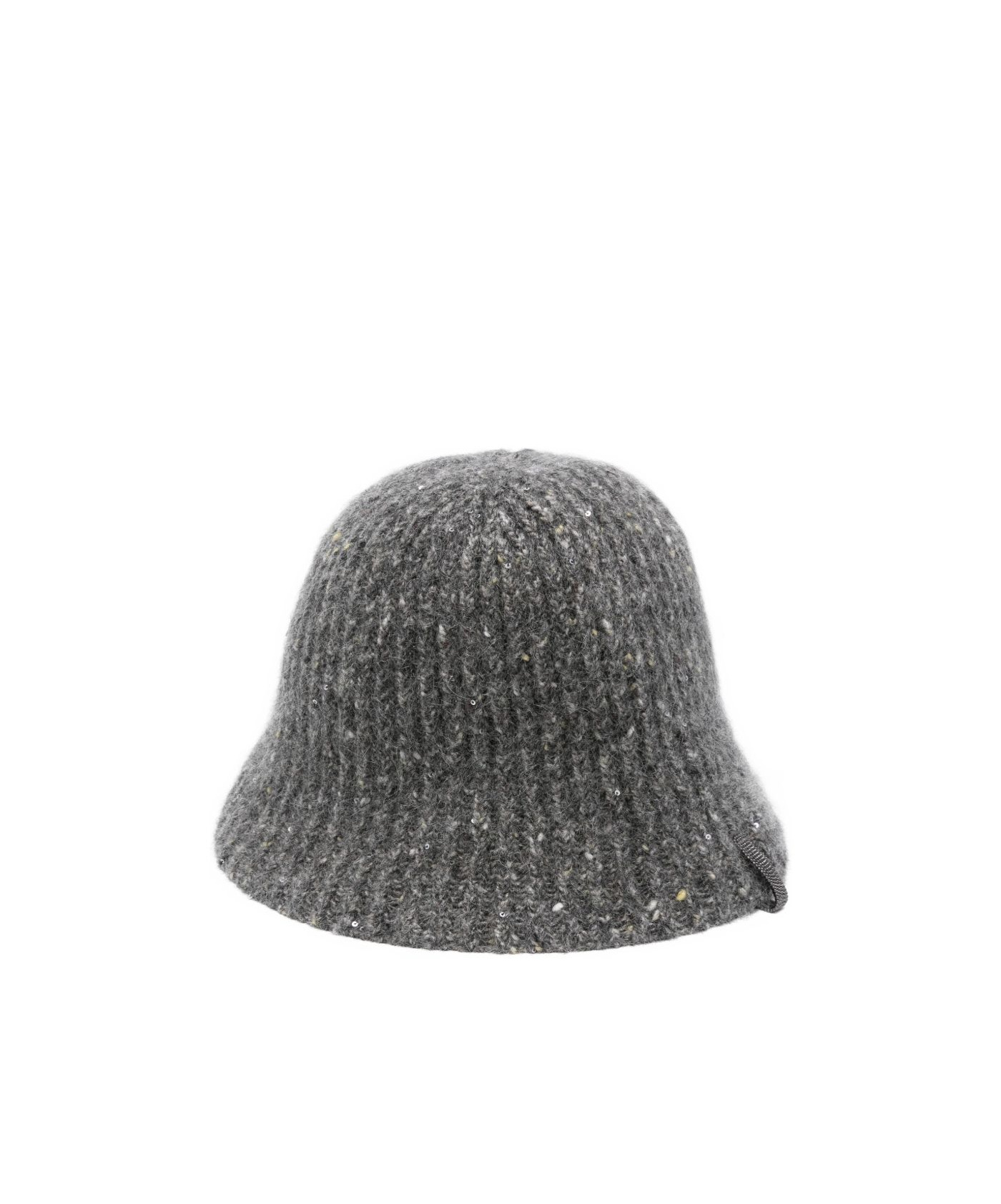 Brunello Cucinelli Ribbed Sequin-detail Bucket Hat In Black