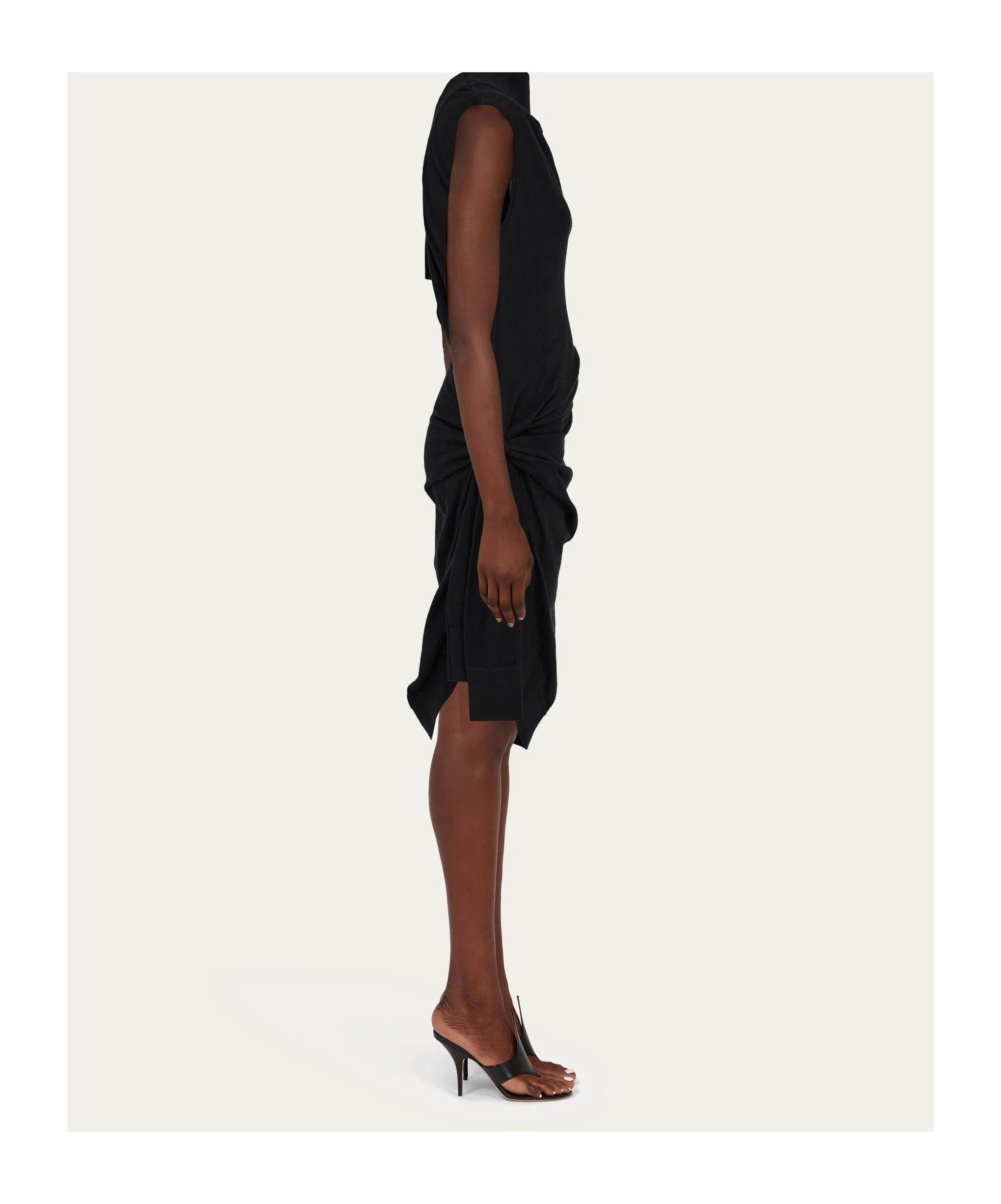 Ferragamo Sleeveless Knitted Dress In Black