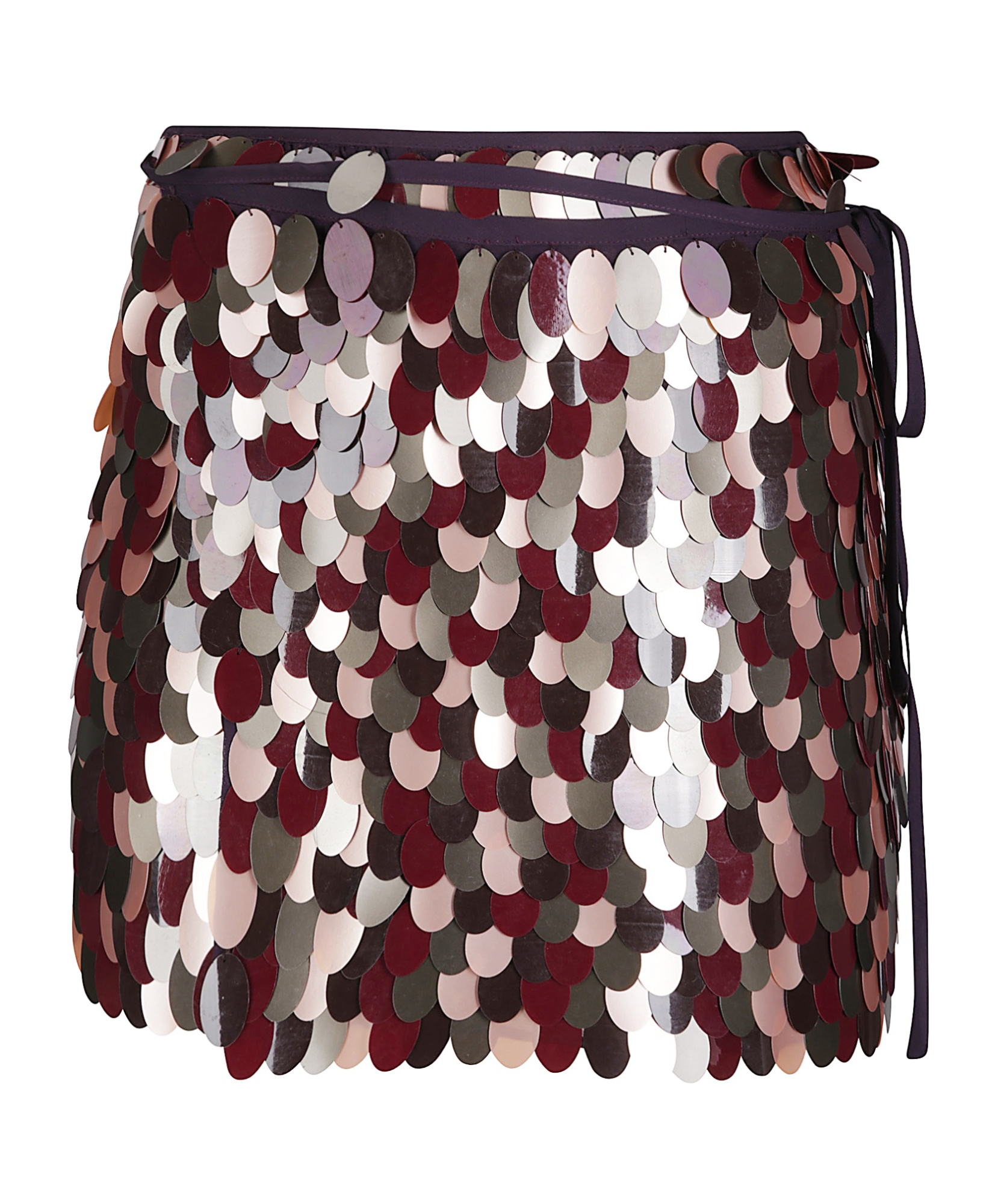 Dries Van Noten Short Wrap Skirt With Side Tie Fastening In Multi