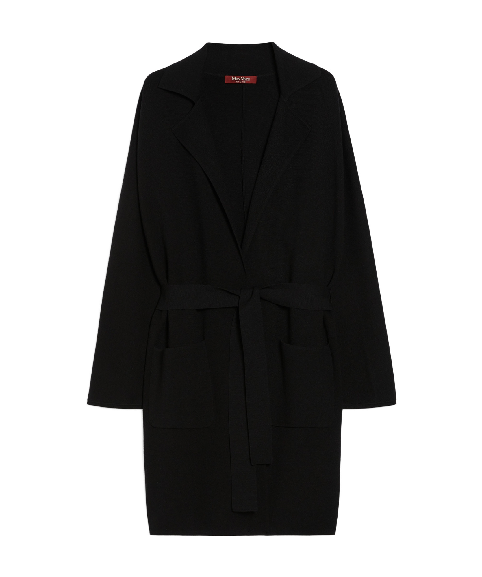 Max Mara Tony Long-sleeved Coat In Black