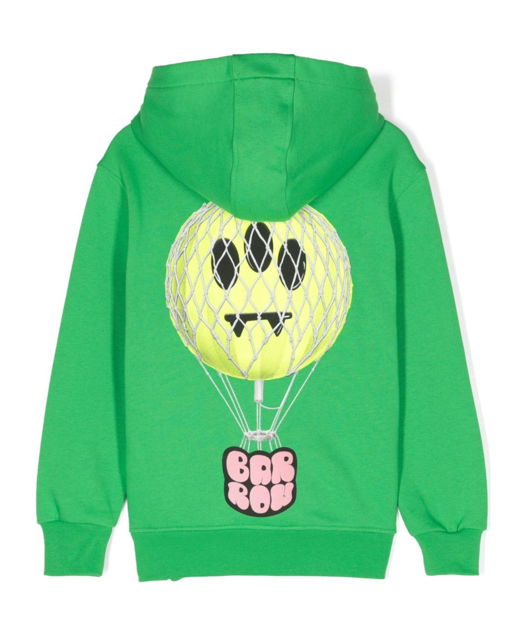 Barrow Logo-print Cotton Hoodie In Green