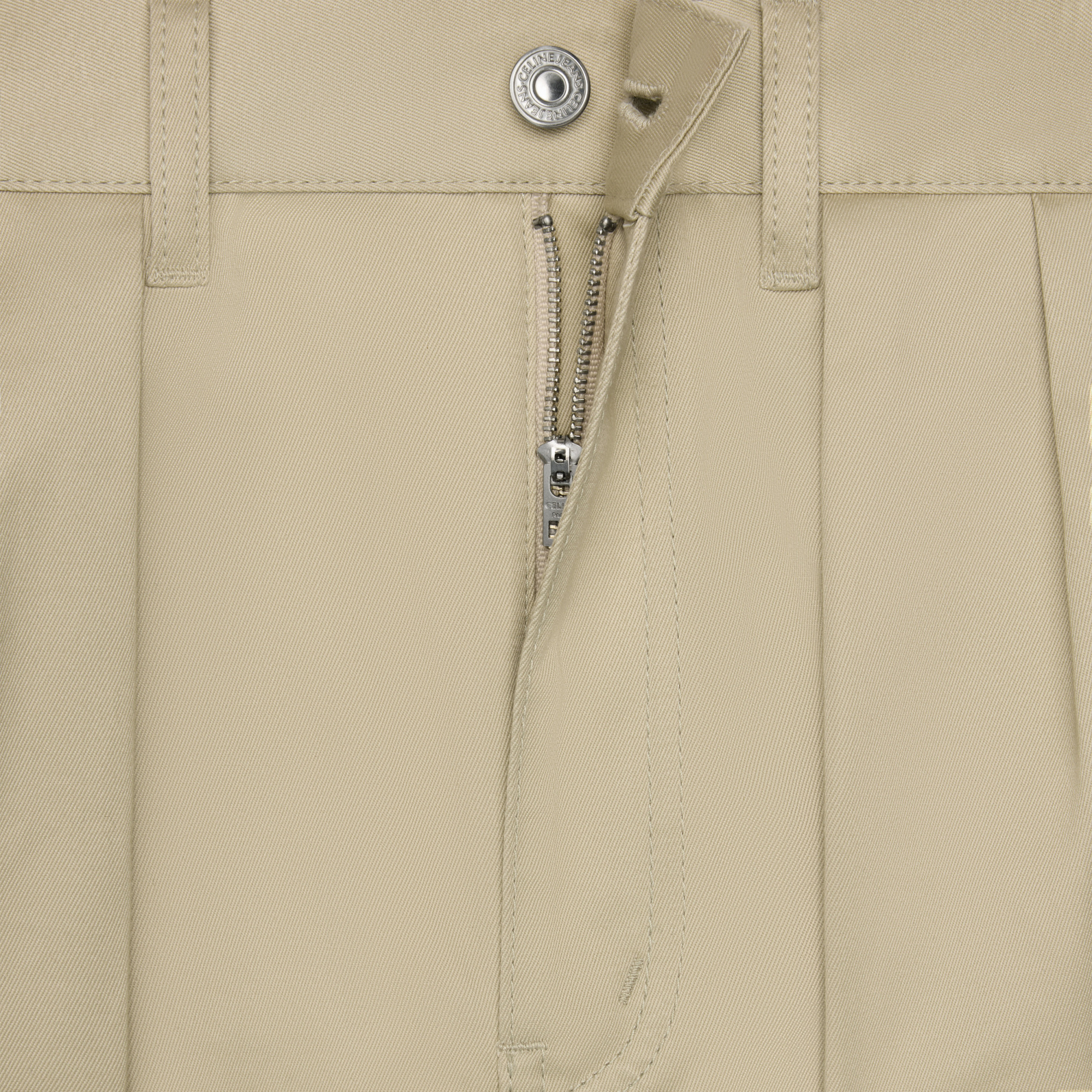 Celine Belt-loop Casual Pants In Nude