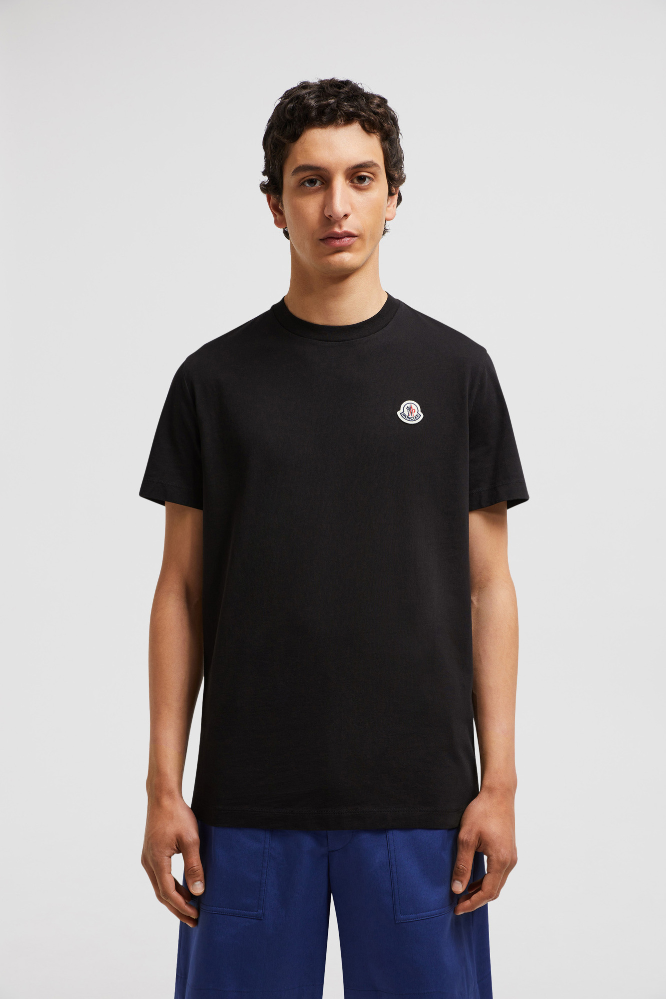 Moncler Crew Neck Short Sleeve T-shirt Three-pack In Black