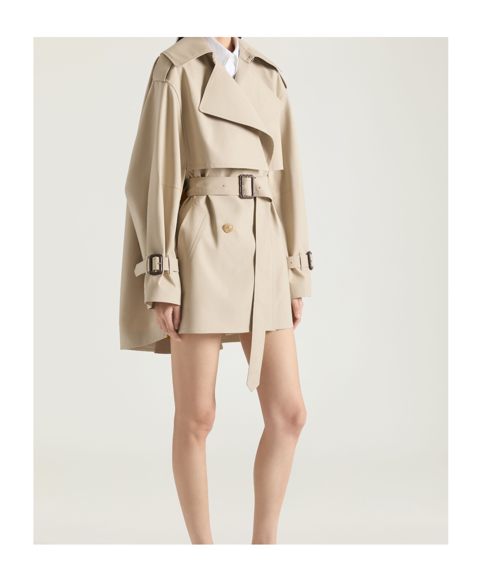 Givenchy Double-breasted Cotton Trench Coat In White