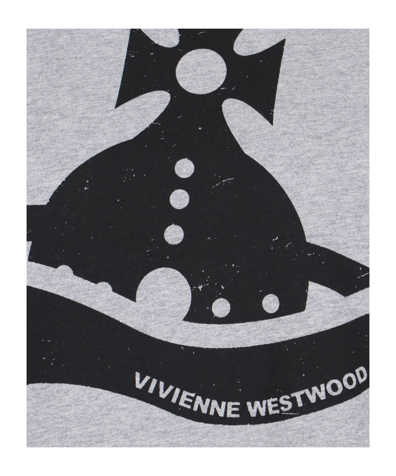 Vivienne Westwood Signature Sunken Orb Logo-print T-shirt In Gray