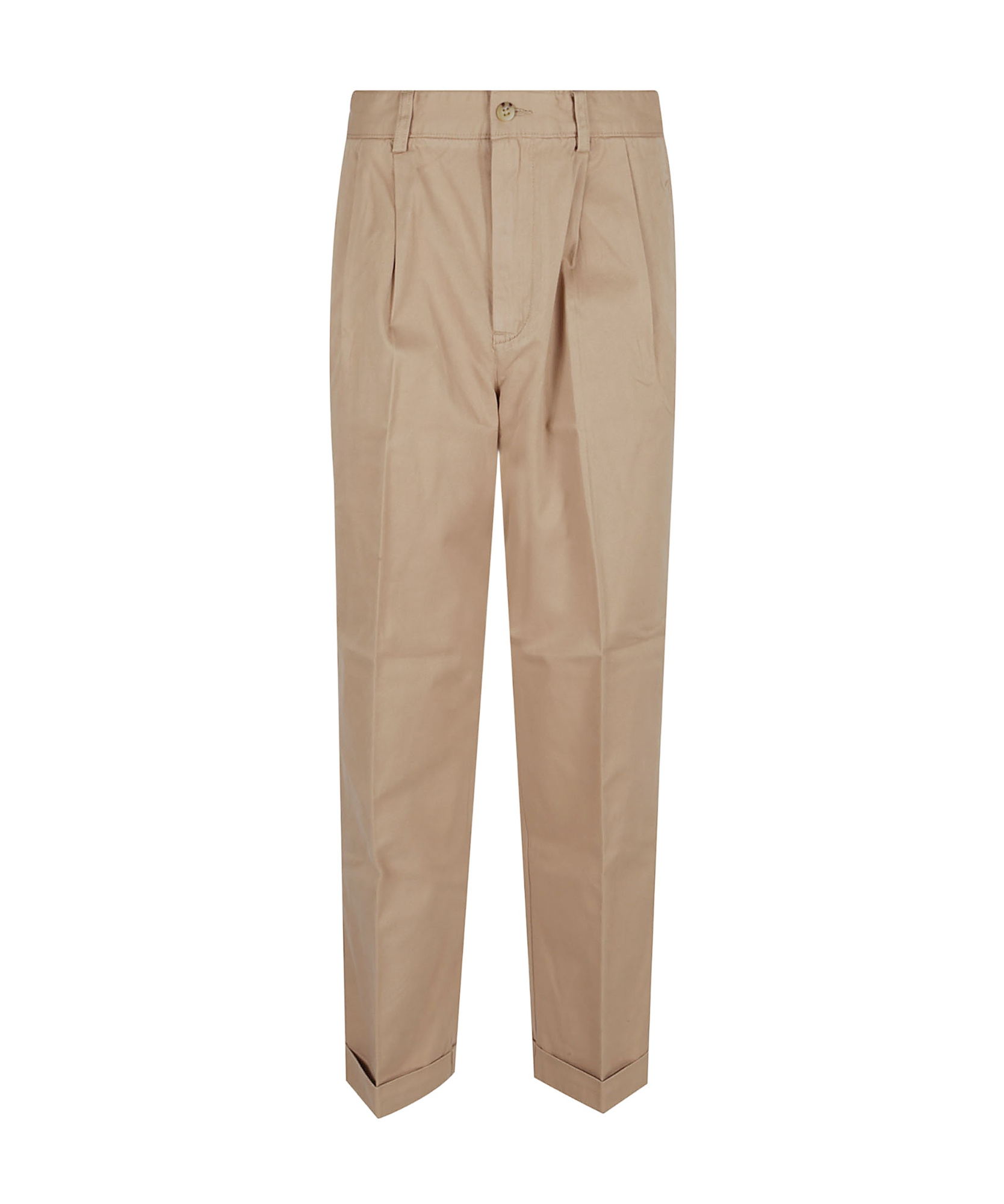 Polo Ralph Lauren Tailored Trousers With Pleated Front In Neutral