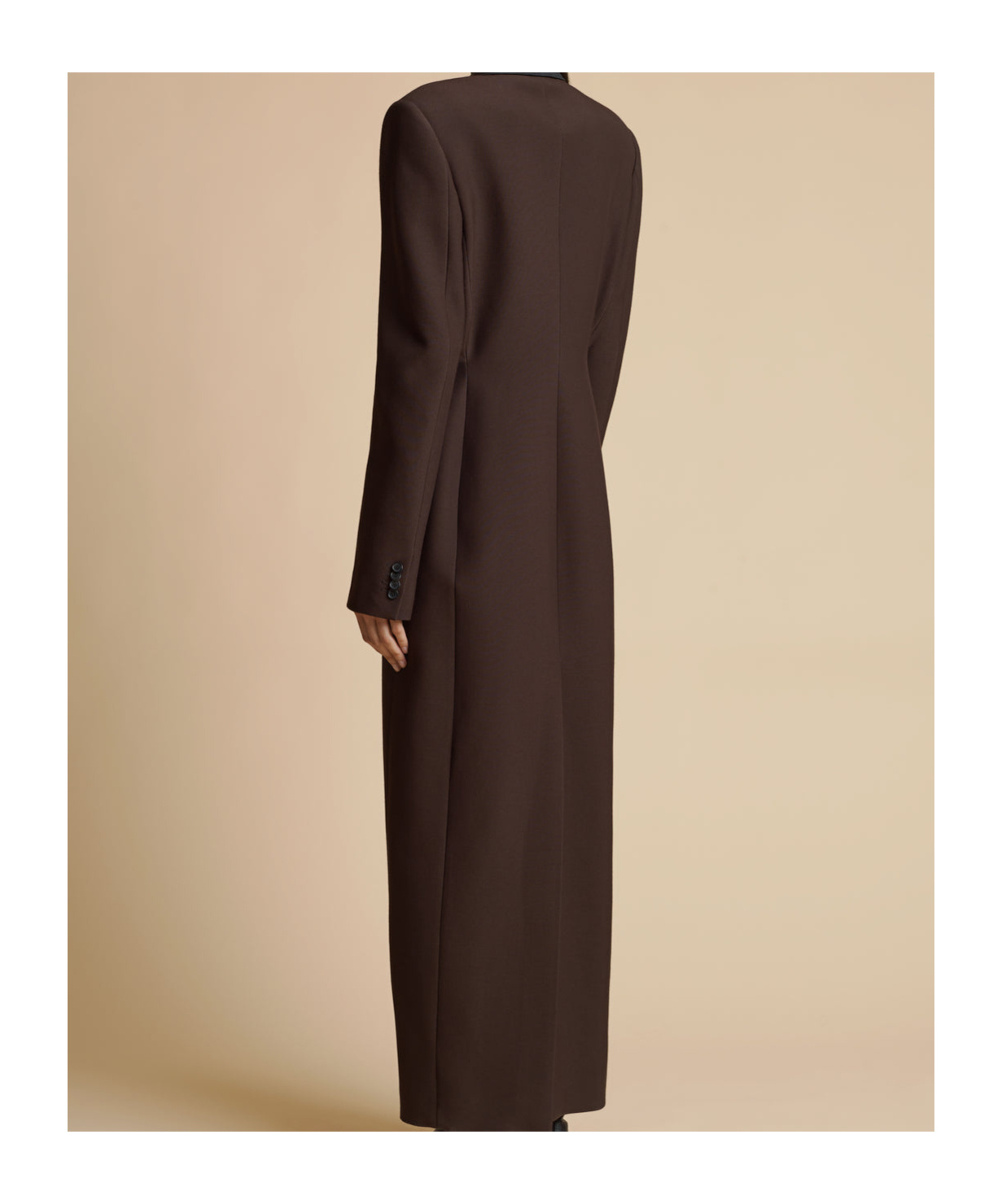 Khaite Long-sleeved Coat In Black