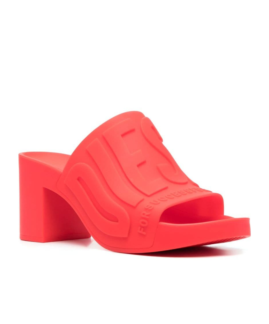 Diesel Red Sa-pamela H Heeled Sandals In Orange