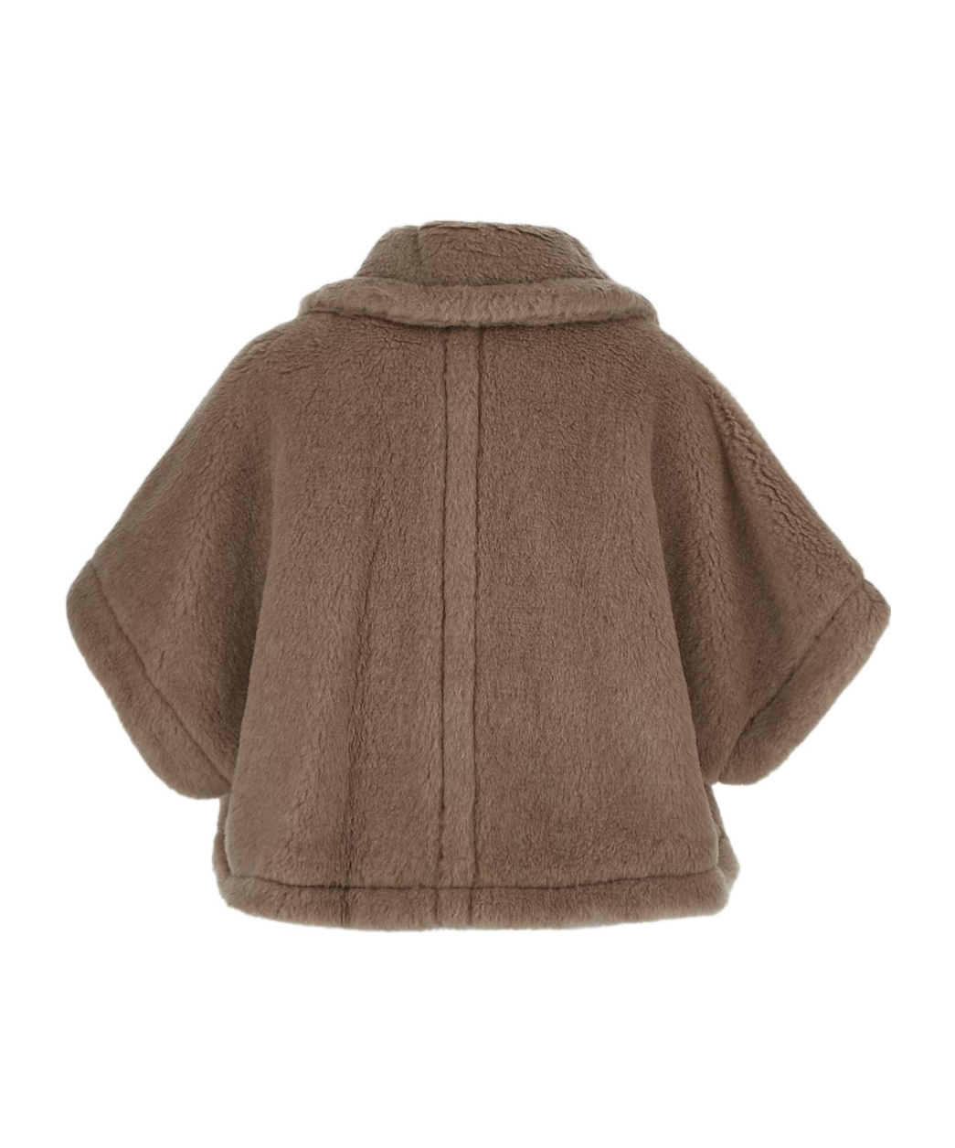 Max Mara Teddy Short-sleeve Cropped Jacket In Brown