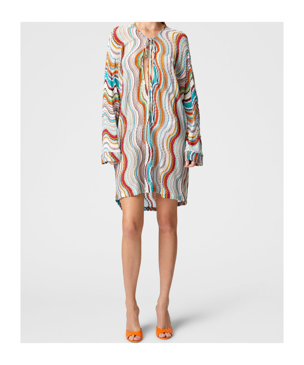 Missoni Cover Up With Cut-out Detailing And Long Sleeves In Multicolor
