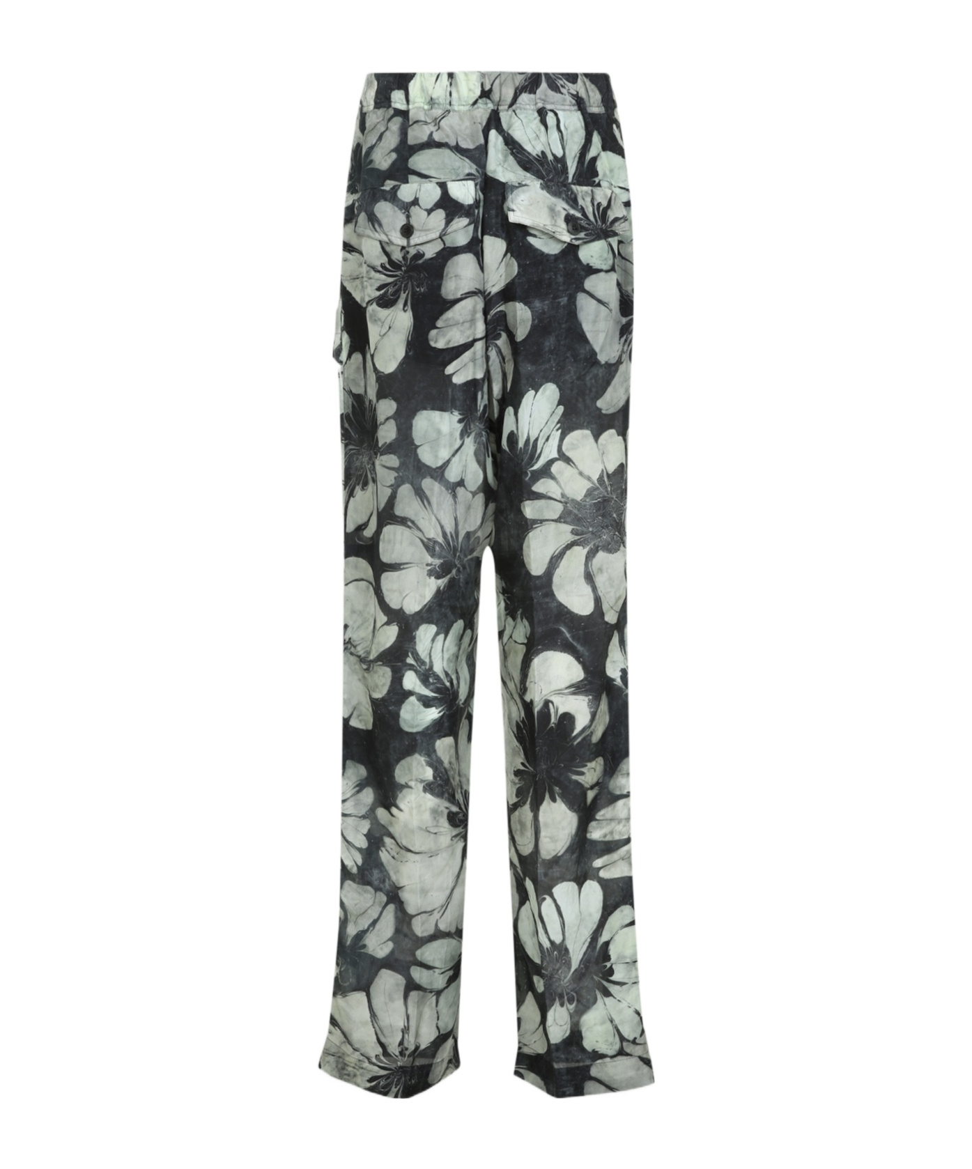 Dries Van Noten Drawstring Casual Pants In Gray