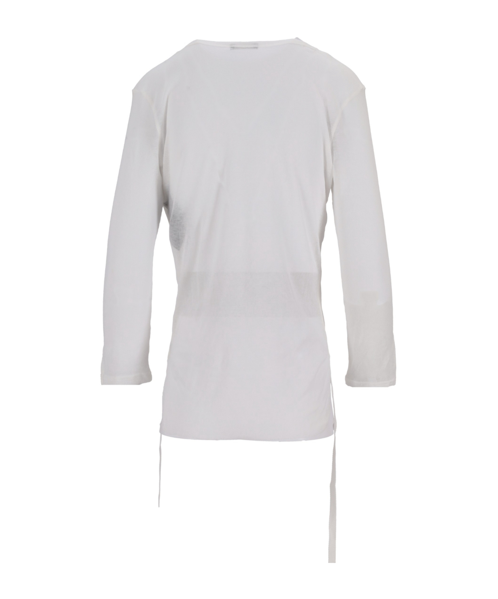 Ann Demeulemeester Trina Three-quarter Sleeve Slim T-shirt With Draws