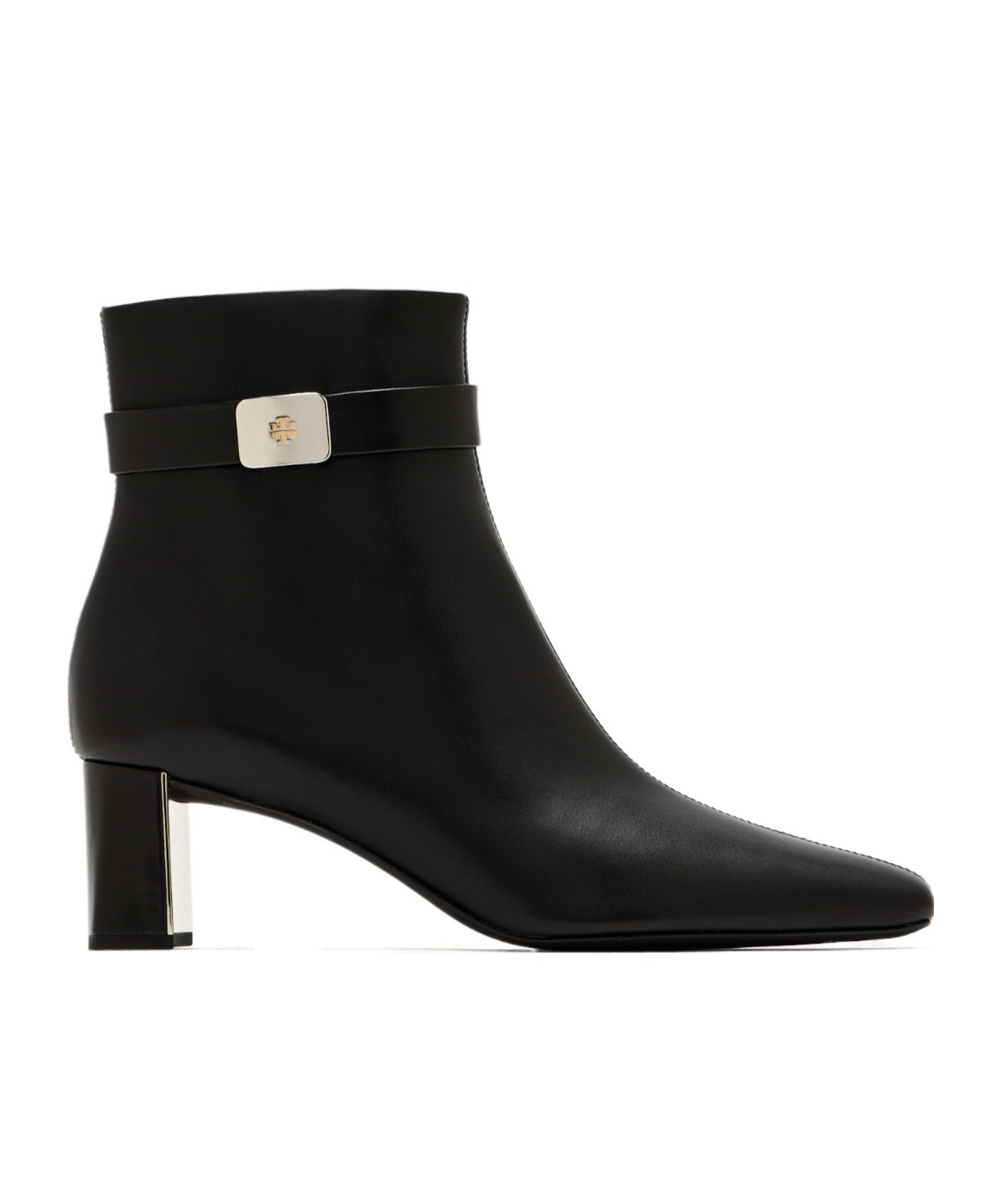 Tory Burch 55mm Leather Buckle-strap Ankle Boots In Black
