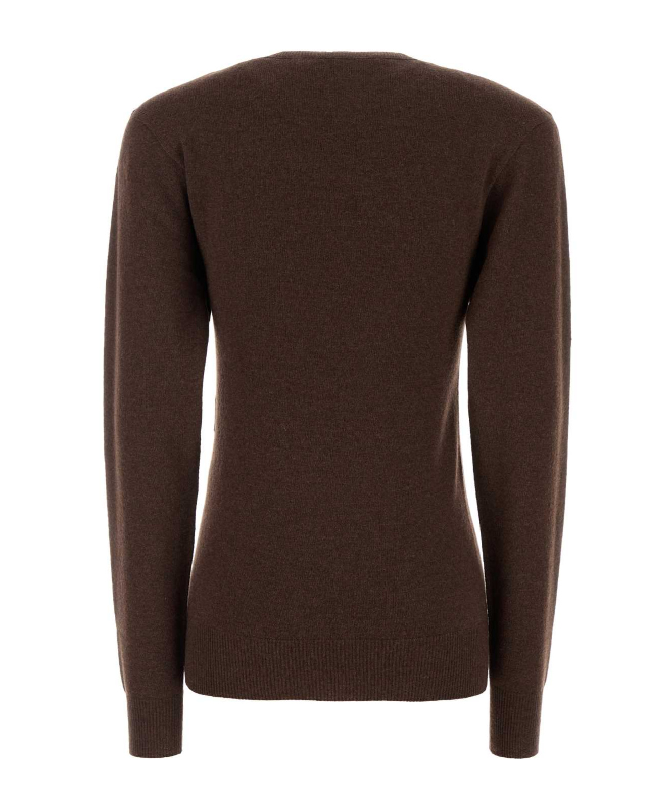 Stella Mccartney Crew Neck Cashmere Blend Sweater In Brown