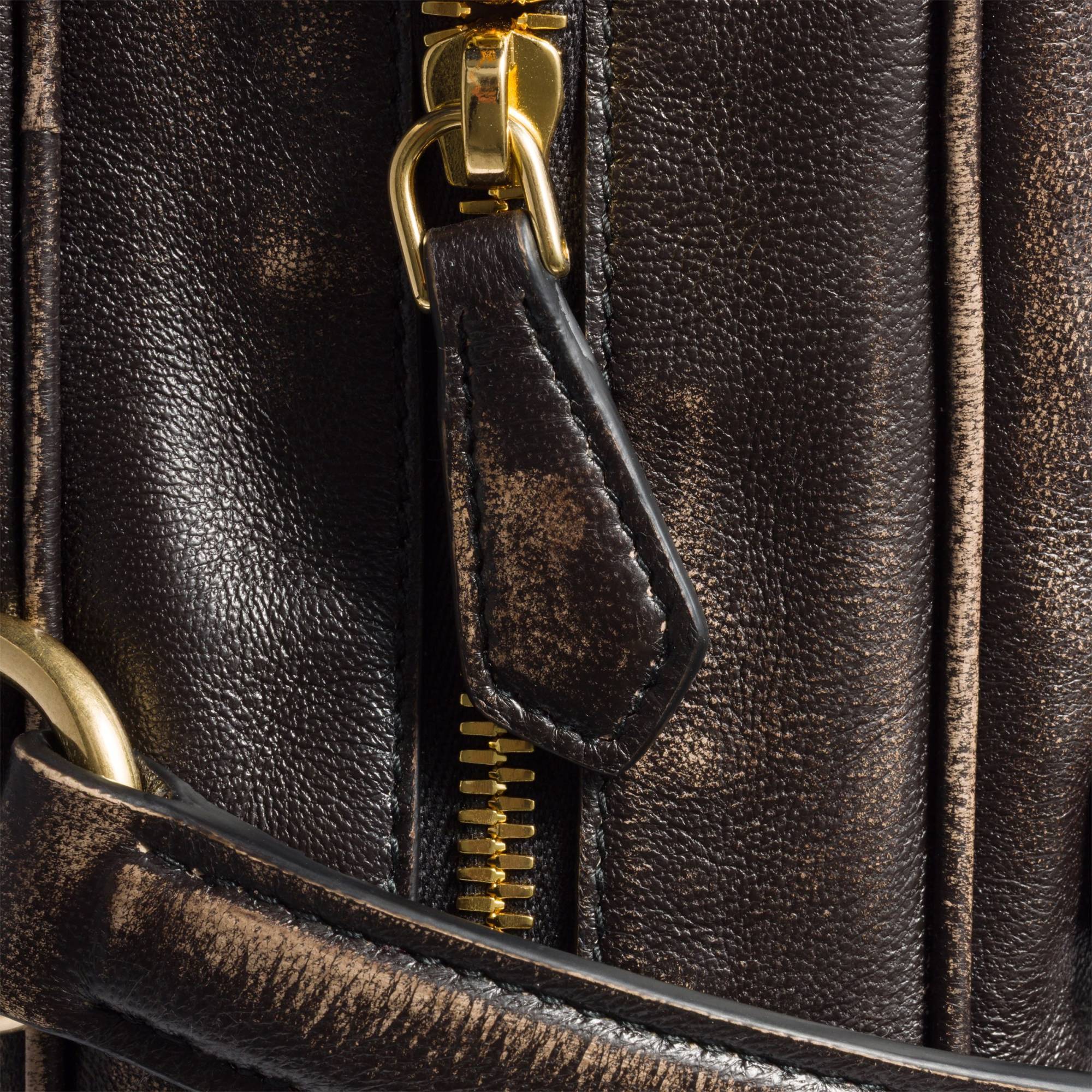 Miu Miu Pocket Nappa Leather Top-handle Bag In Brown