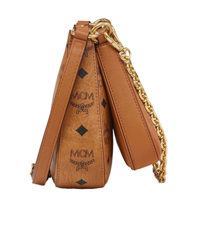 Mcm Visetos Shoulder Bag In Brown