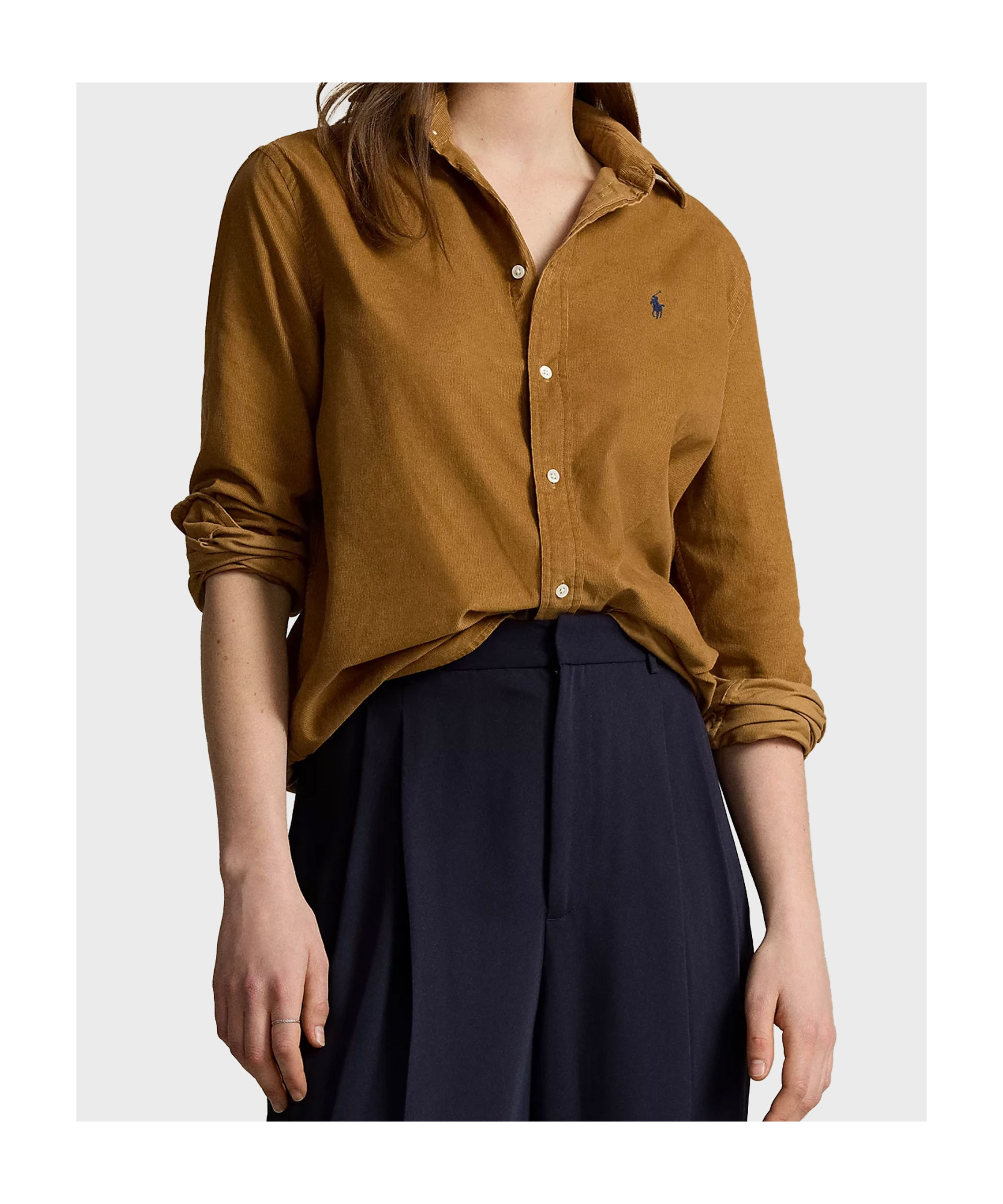 Polo Ralph Lauren Cotton Shirt In Brown