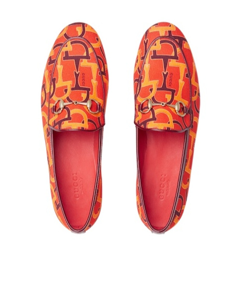 Gucci Jordaan Loafers In Orange
