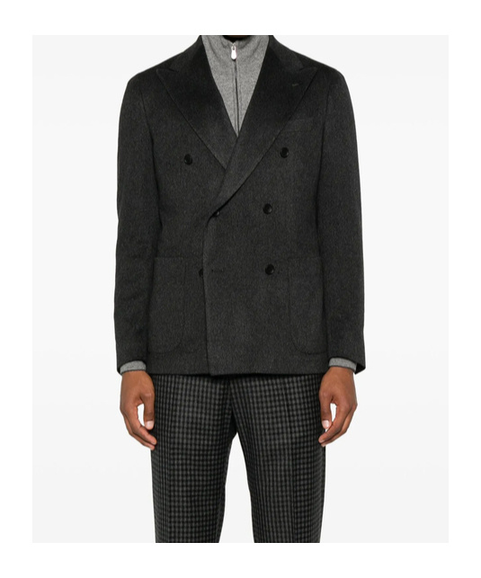 Tagliatore Long-sleeved Suit Jacket In Black