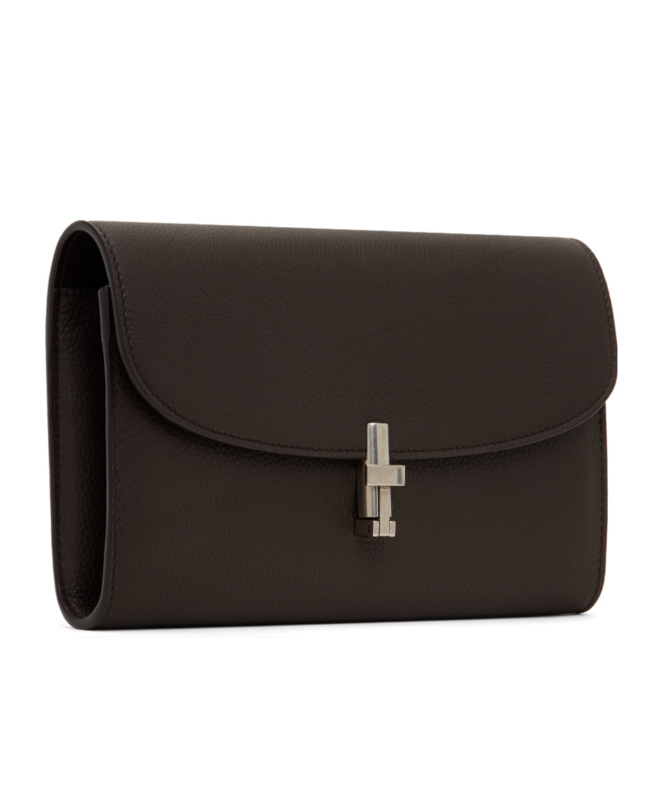 The Row Sofia Flip Clutch In Black