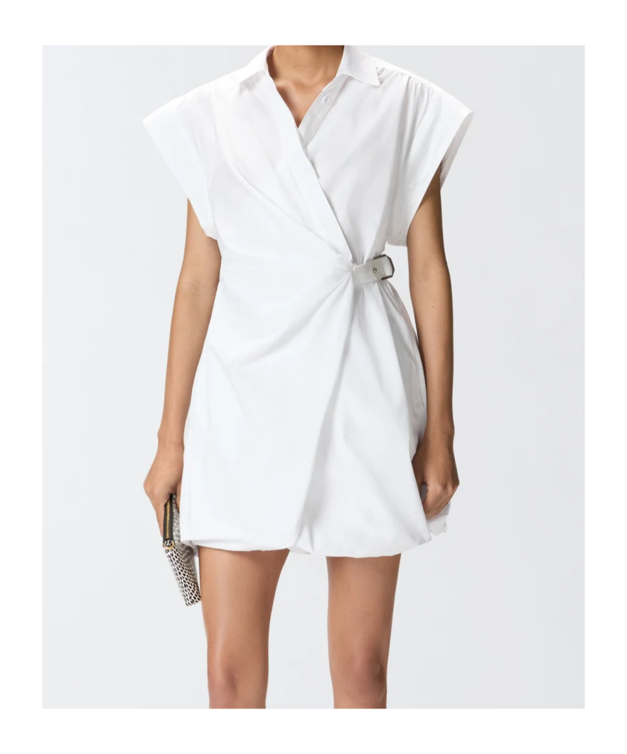 Pinko Short Shirt Dress With Crisscross