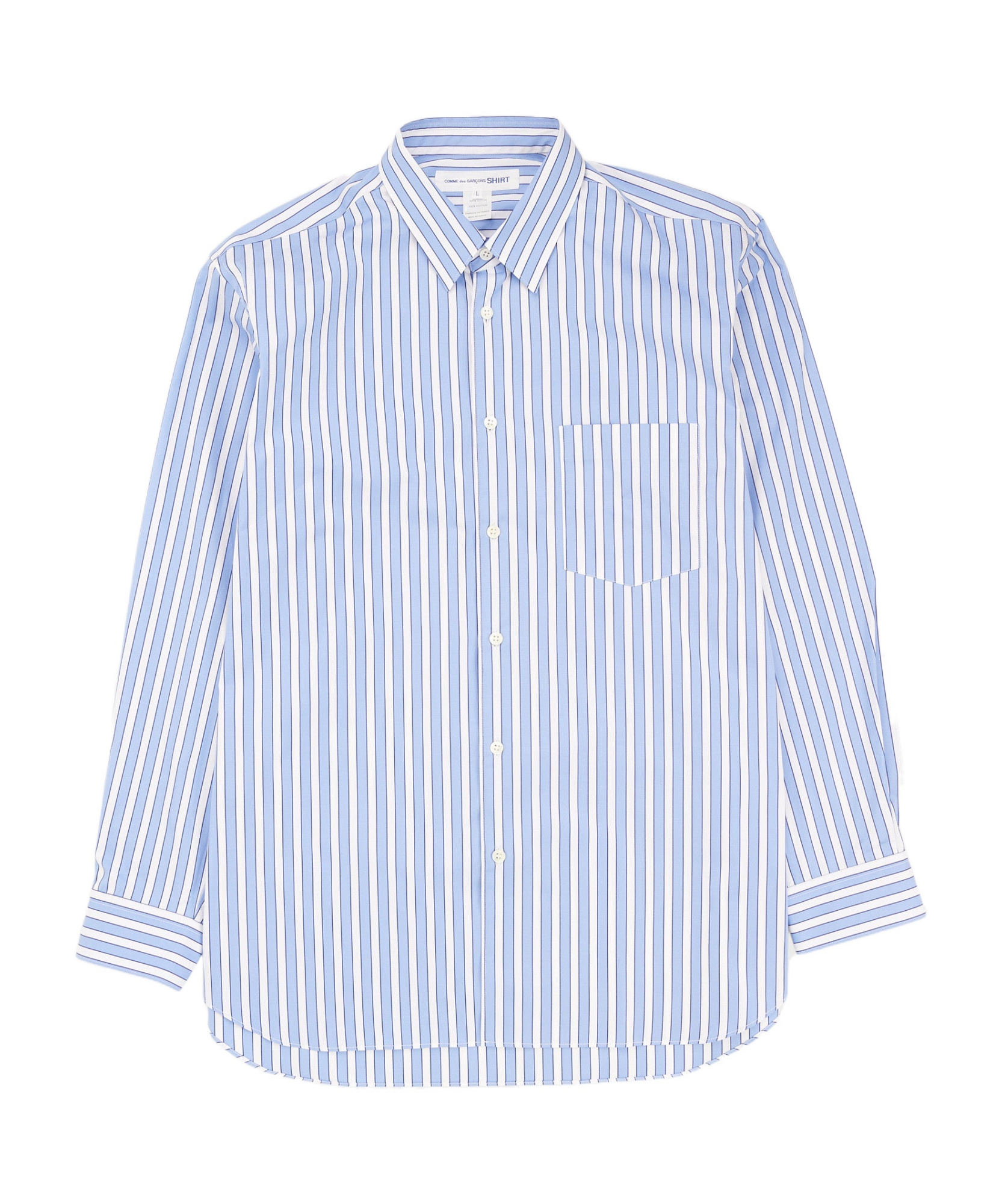 Comme Des Garçons Stripped Cotton Shirt