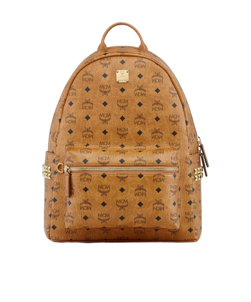 Mcm Stark Visetos Backpack In Brown