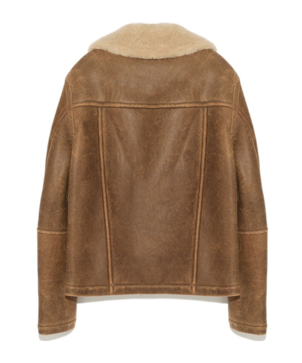 Shop Yves Salomon Shearling Bomber Jacket In Brown