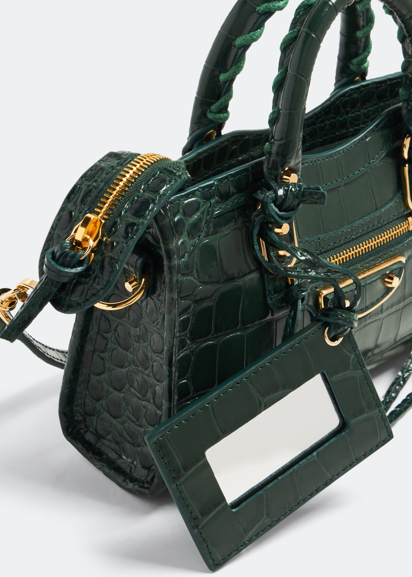 Balenciaga Rivet Clasp Shoulder Bag In Green