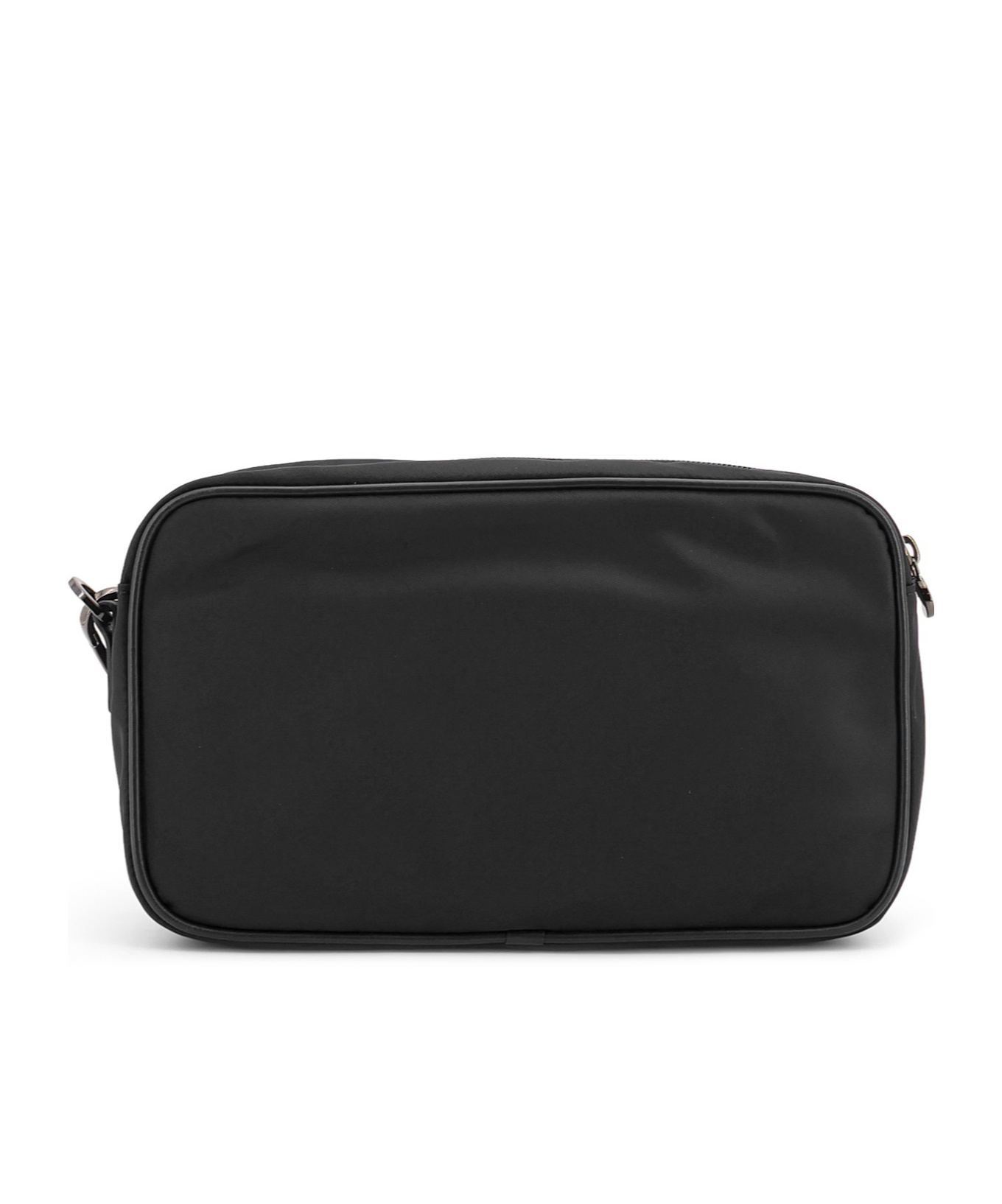 Kiton Nylon Clutch Bag With Iconic Logo Embroidery In Black