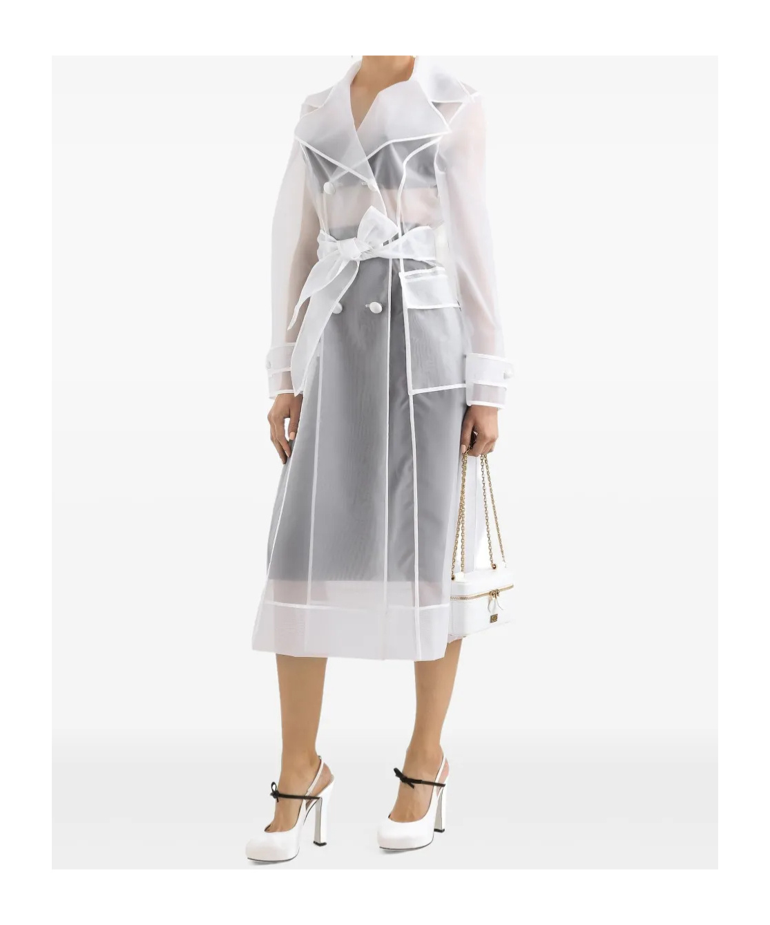 Shop Dolce & Gabbana Double-breasted Trench Coat In White