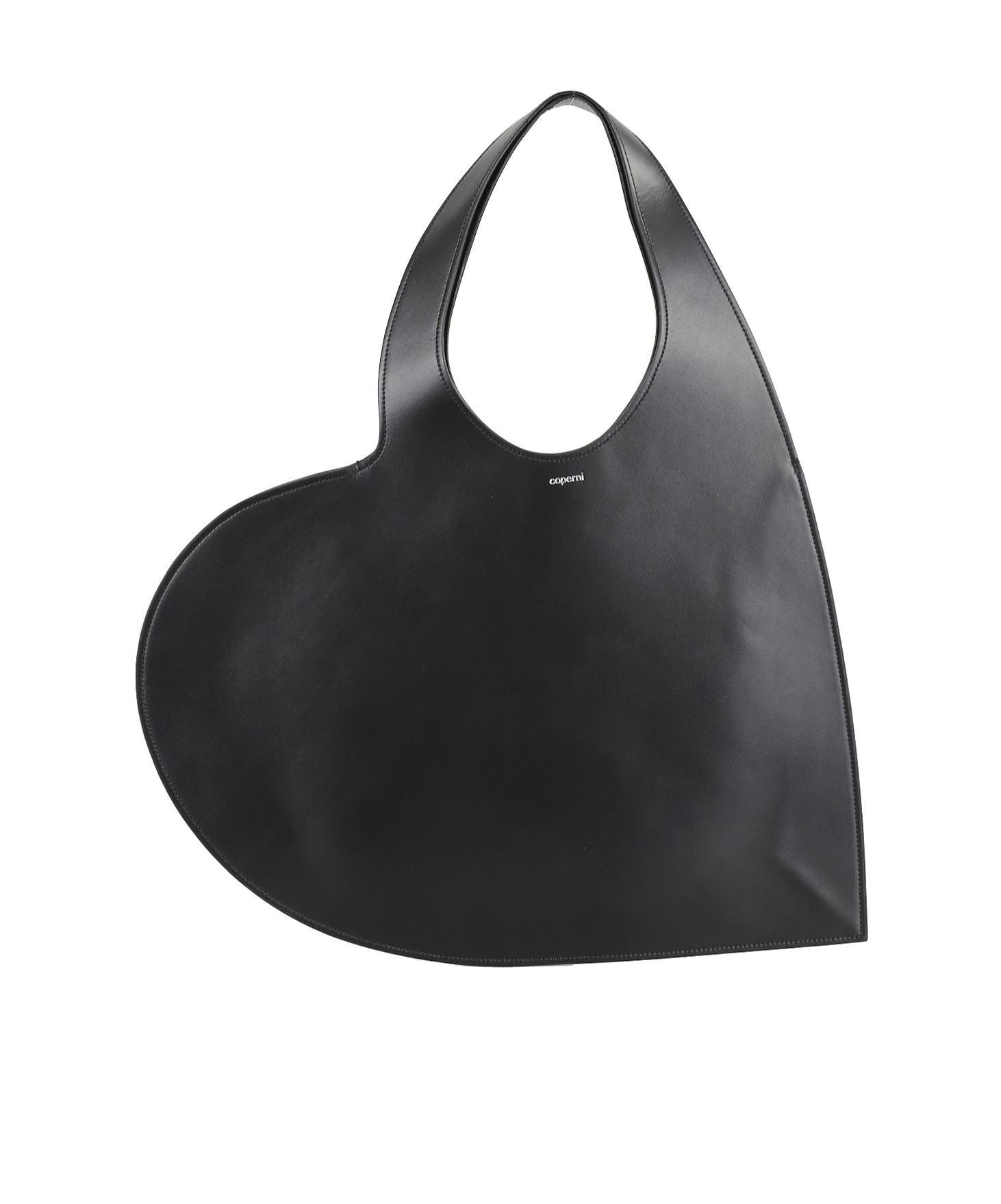 Coperni Heart-shaped Black Bag With Adjustable Shoulder Strap In Black