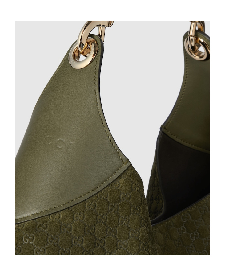 Gucci B Medium Shoulder Bag In Green