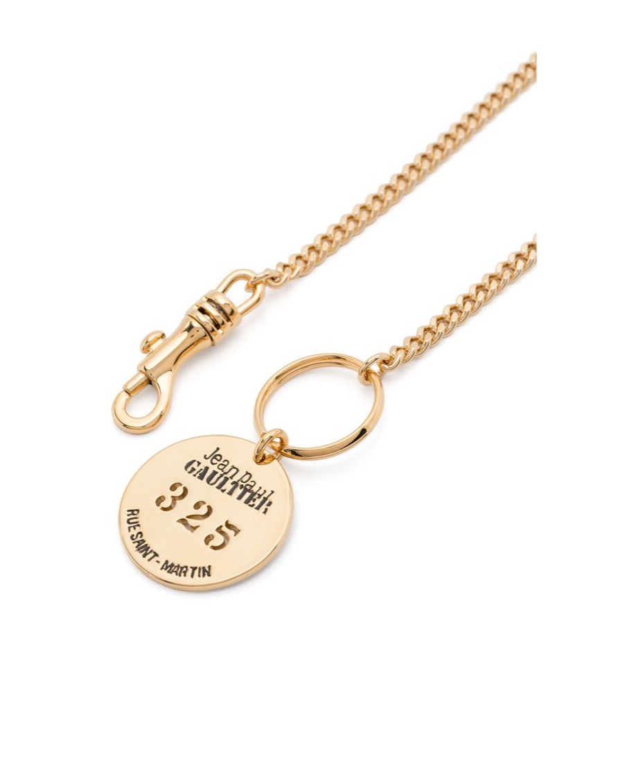 Jean Paul Gaultier Coin Pendant Necklace In Yellow