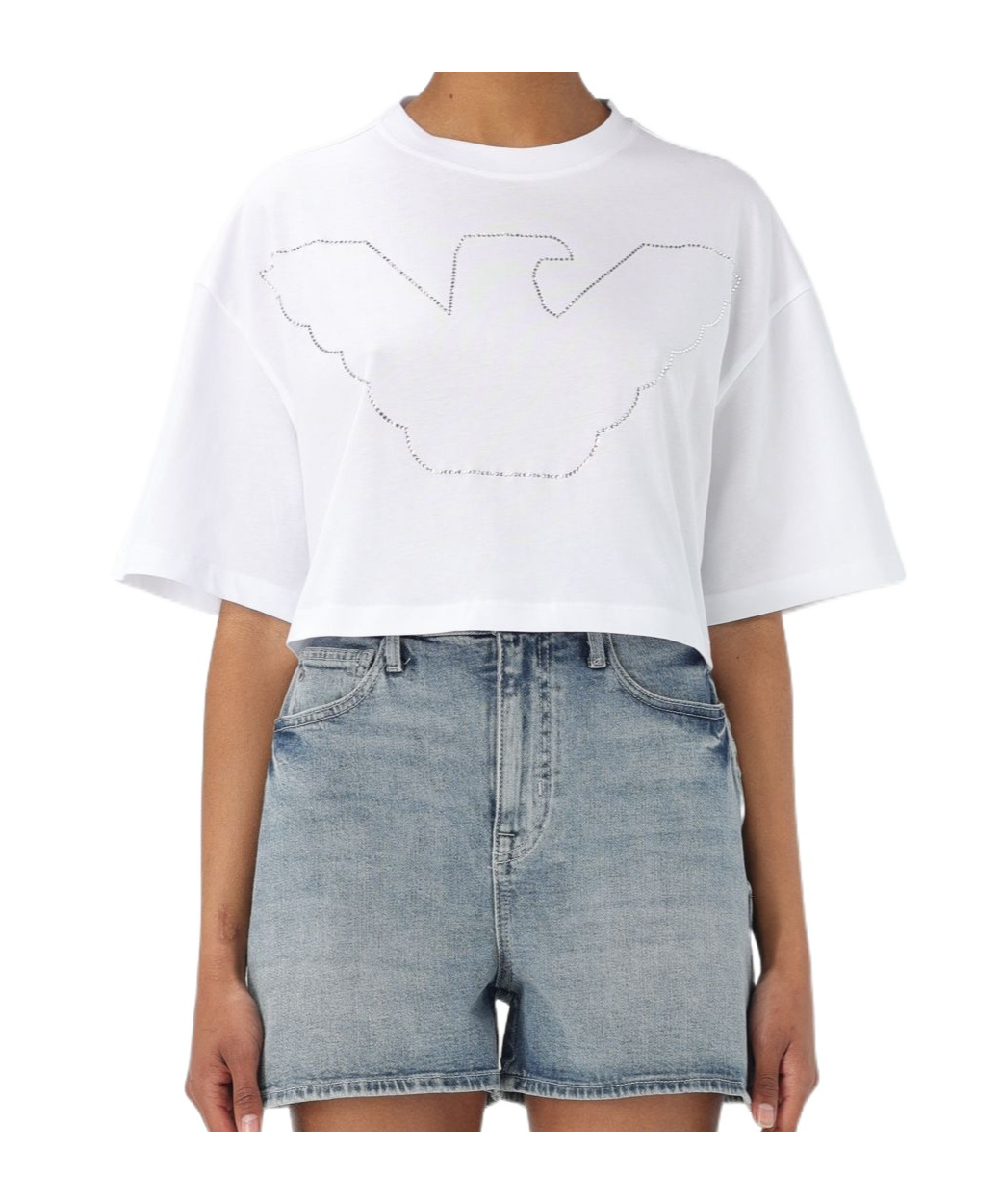EMPORIO ARMANI LOGO-EMBELLISHED T-SHIRT