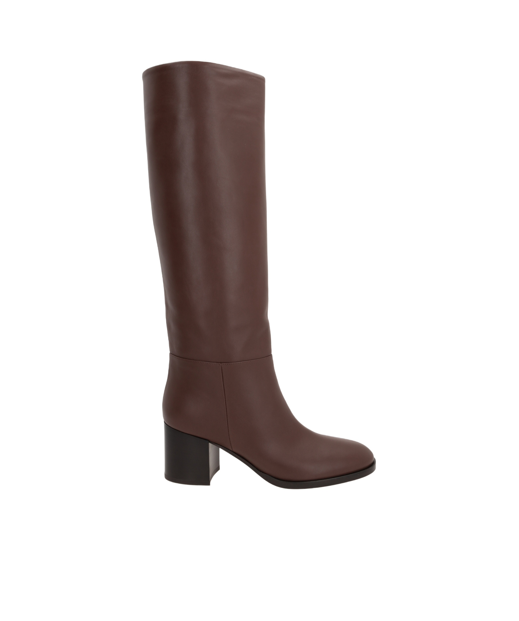 Gianvito Rossi Santiago 85mm Leather Boots In Brown