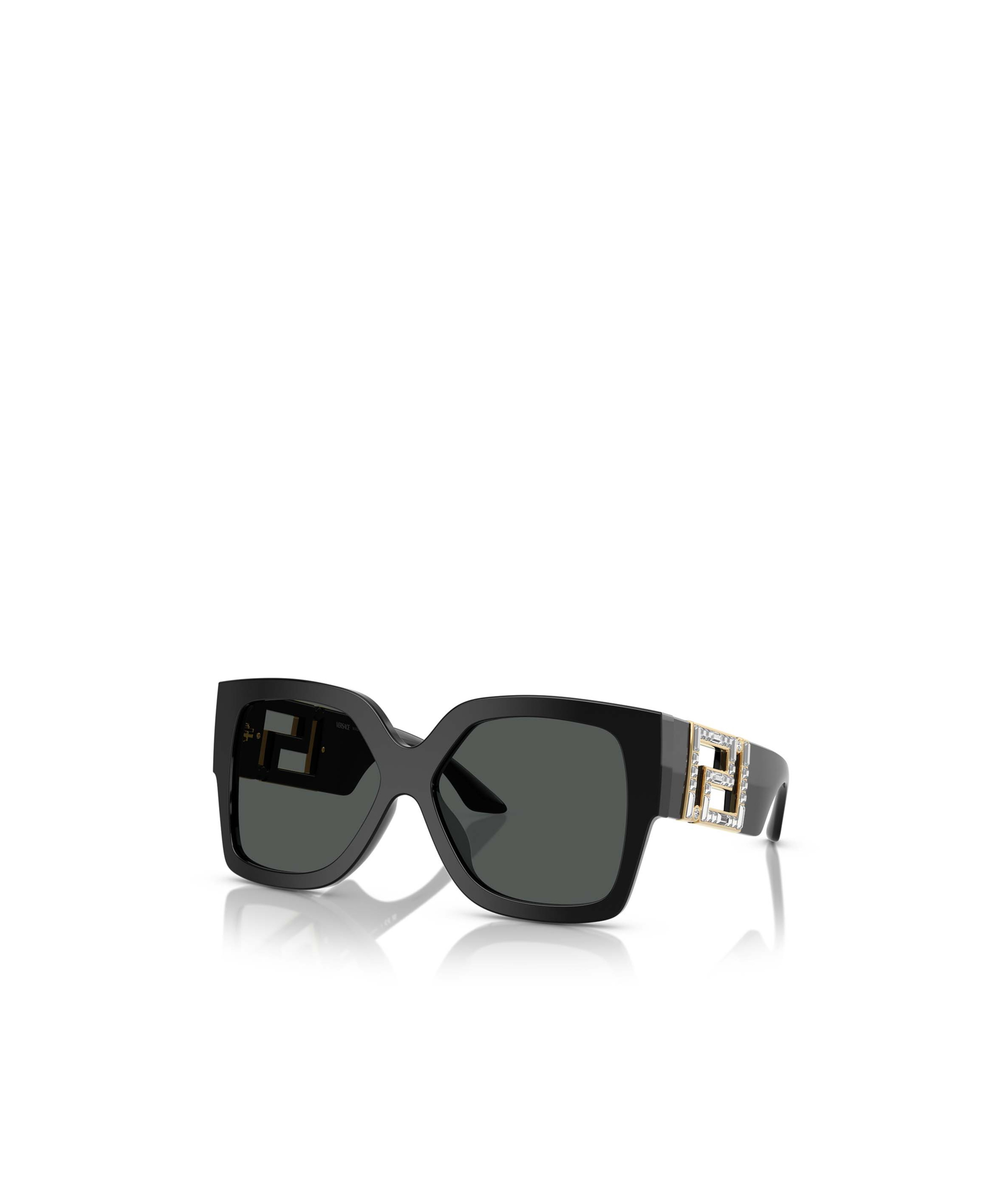 Versace Eyewear Butterfly Frame Sunglasses In Black
