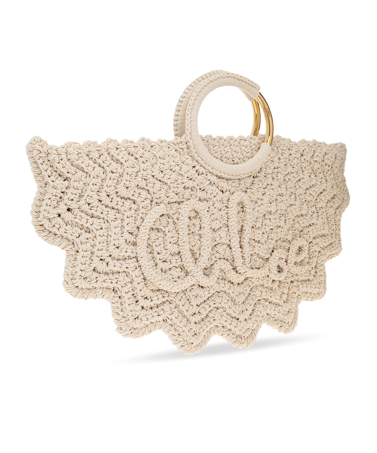 Chloé Off-white Small Bracelet Paravent Tote In Nude