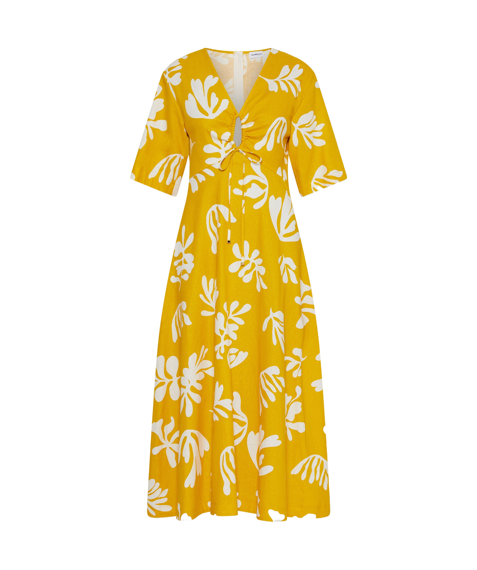 Marella Molise Midi Dress In Yellow