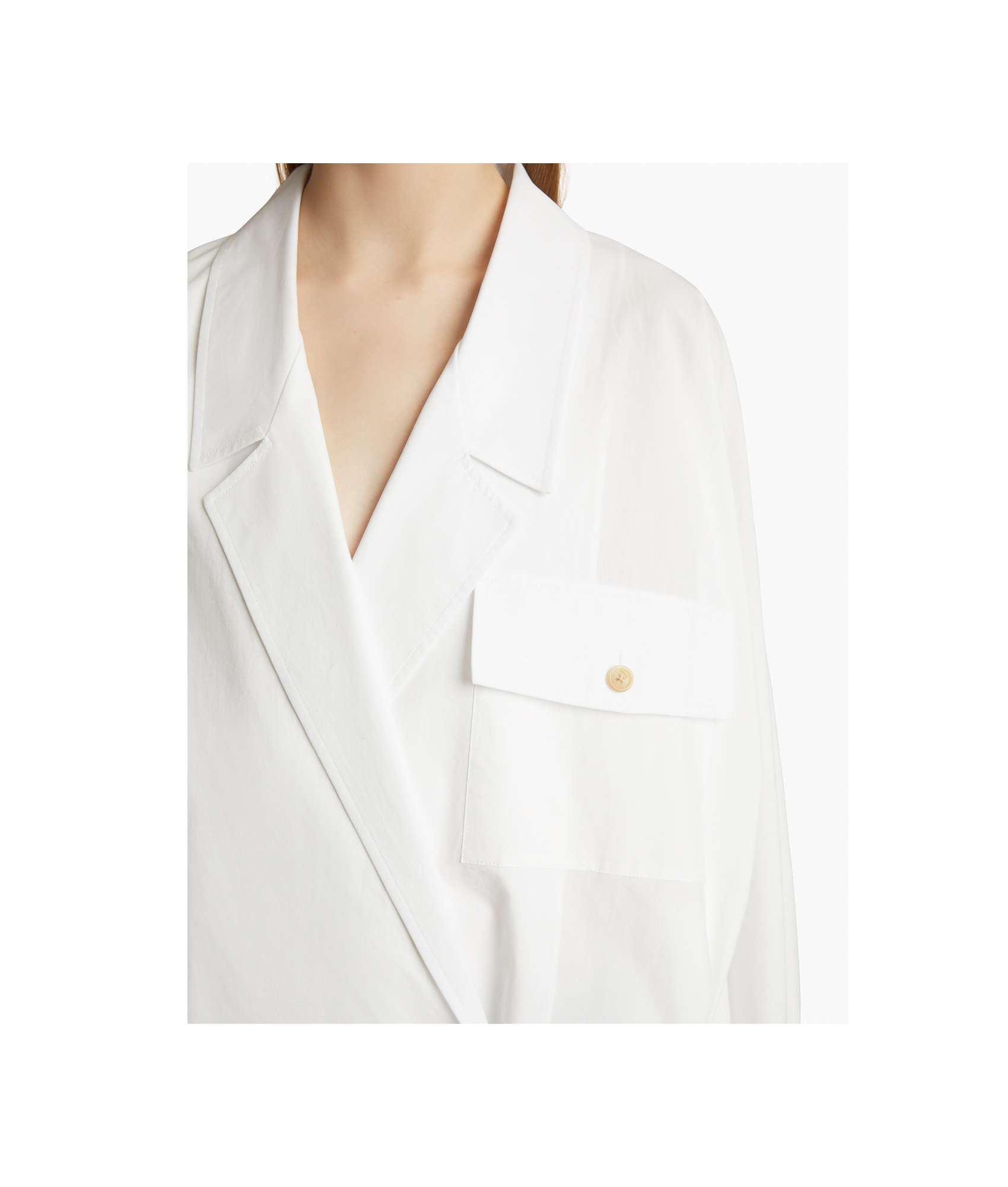 Khaite Long-sleeved Shirt In White