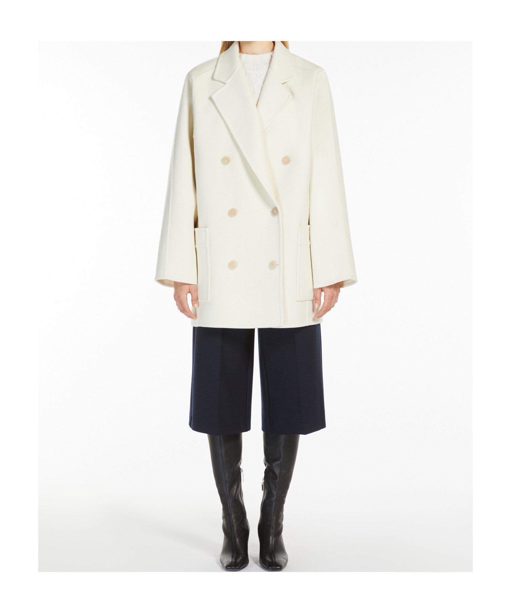 Max Mara Orma Coat In White
