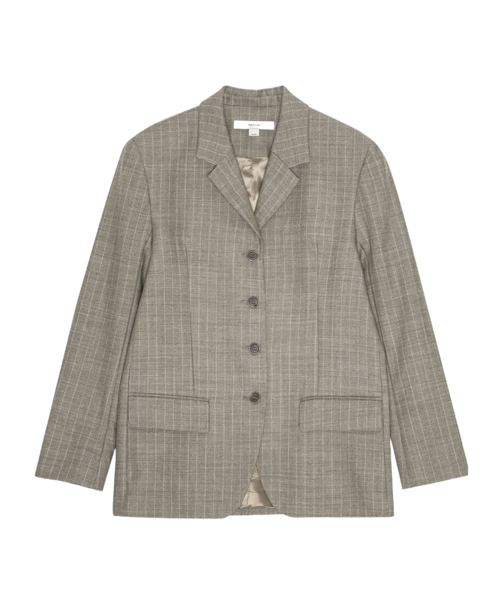 Remain Birger Christensen Single-breasted Long-sleeved Blazer In Gray