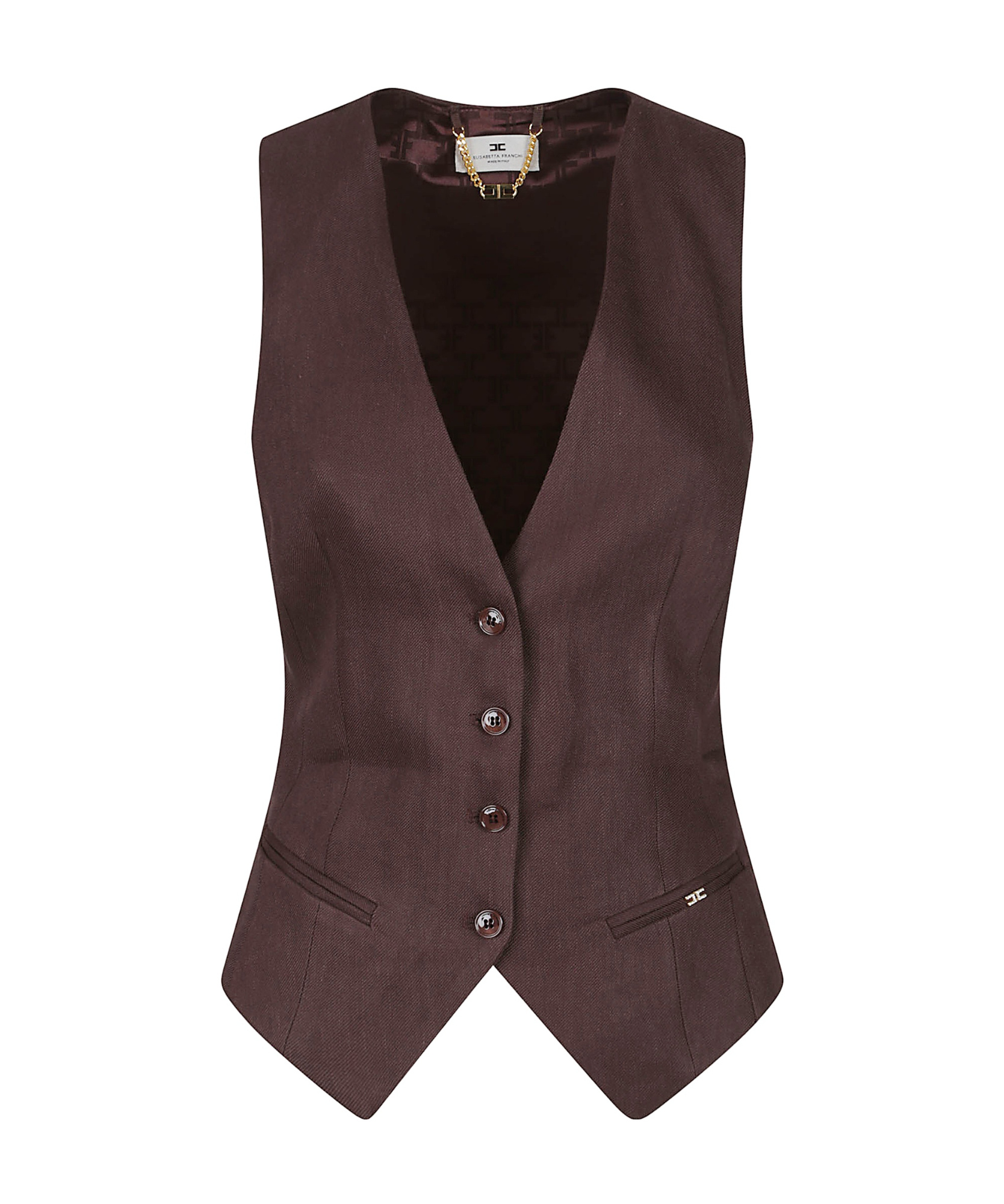 ELISABETTA FRANCHI ELISABETTA FRANCHI GABARDINE WAISTCOAT