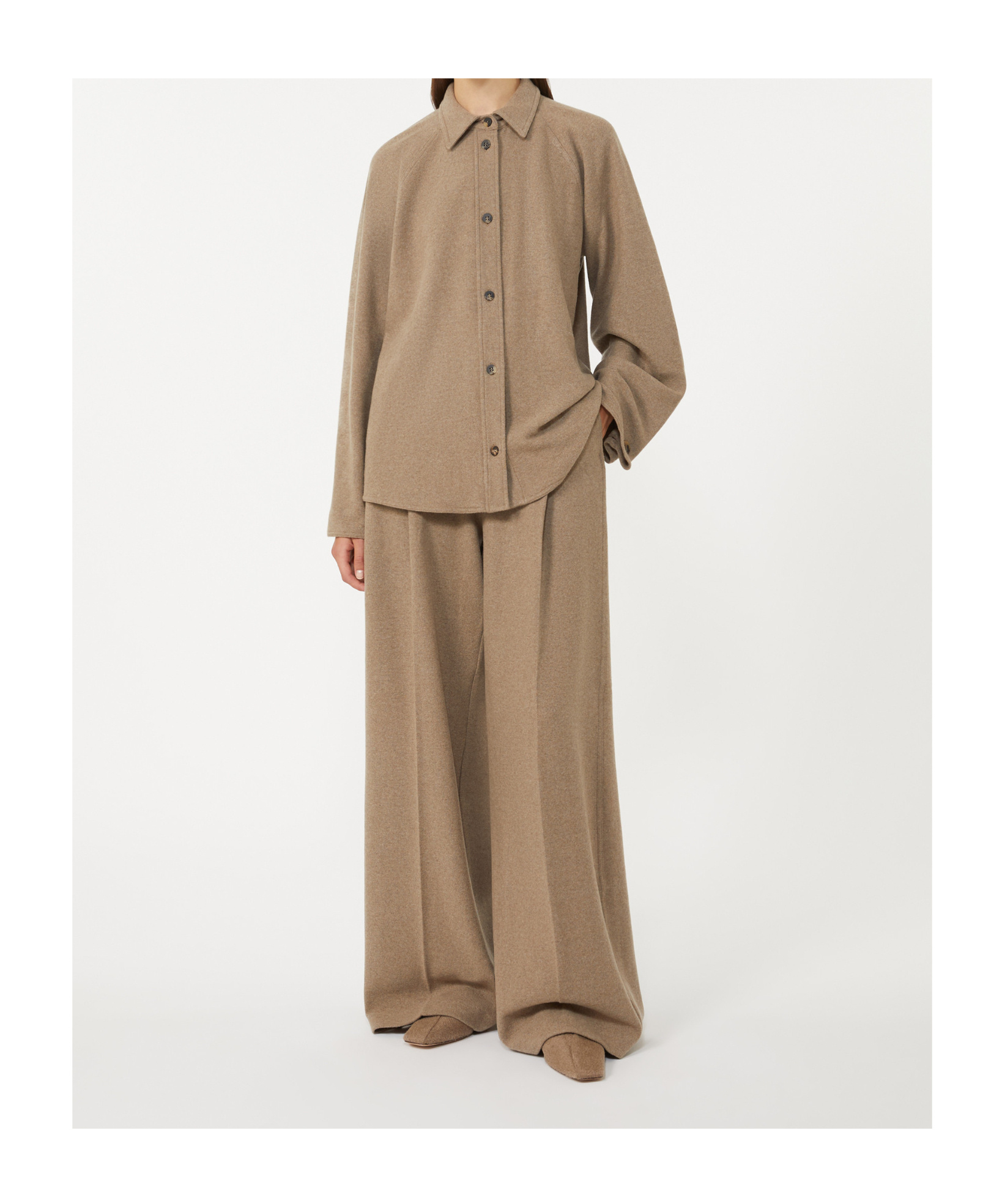 Max Mara Ceci Long-sleeved Shirt In Brown