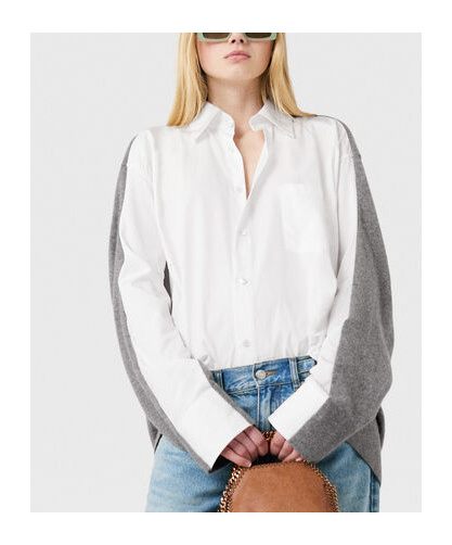 Stella Mccartney Buttoned Long-sleeved Knitted Cardigan In White