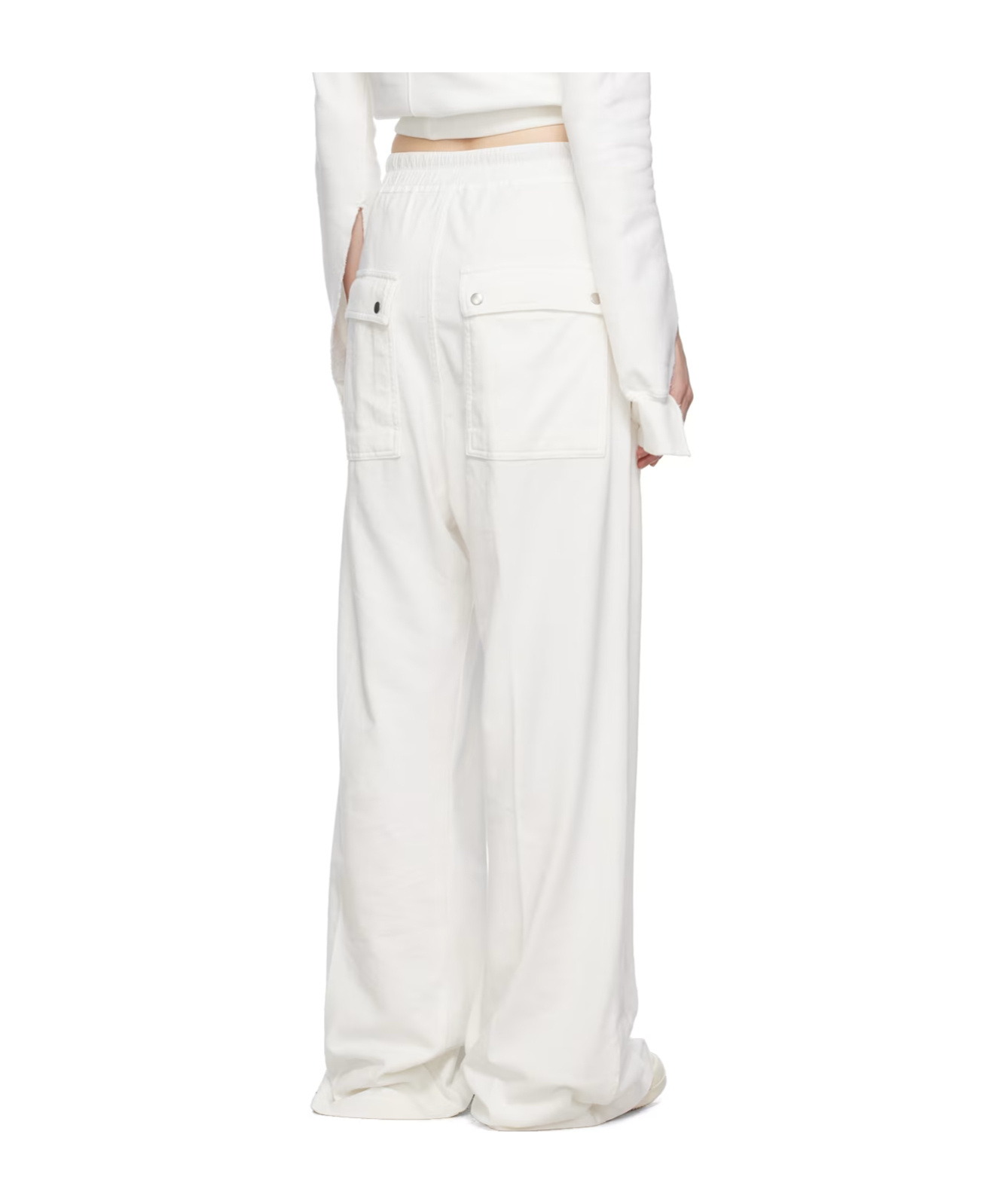 Rick Owens Drkshdw Geth Bela Rope Sweatpants In White