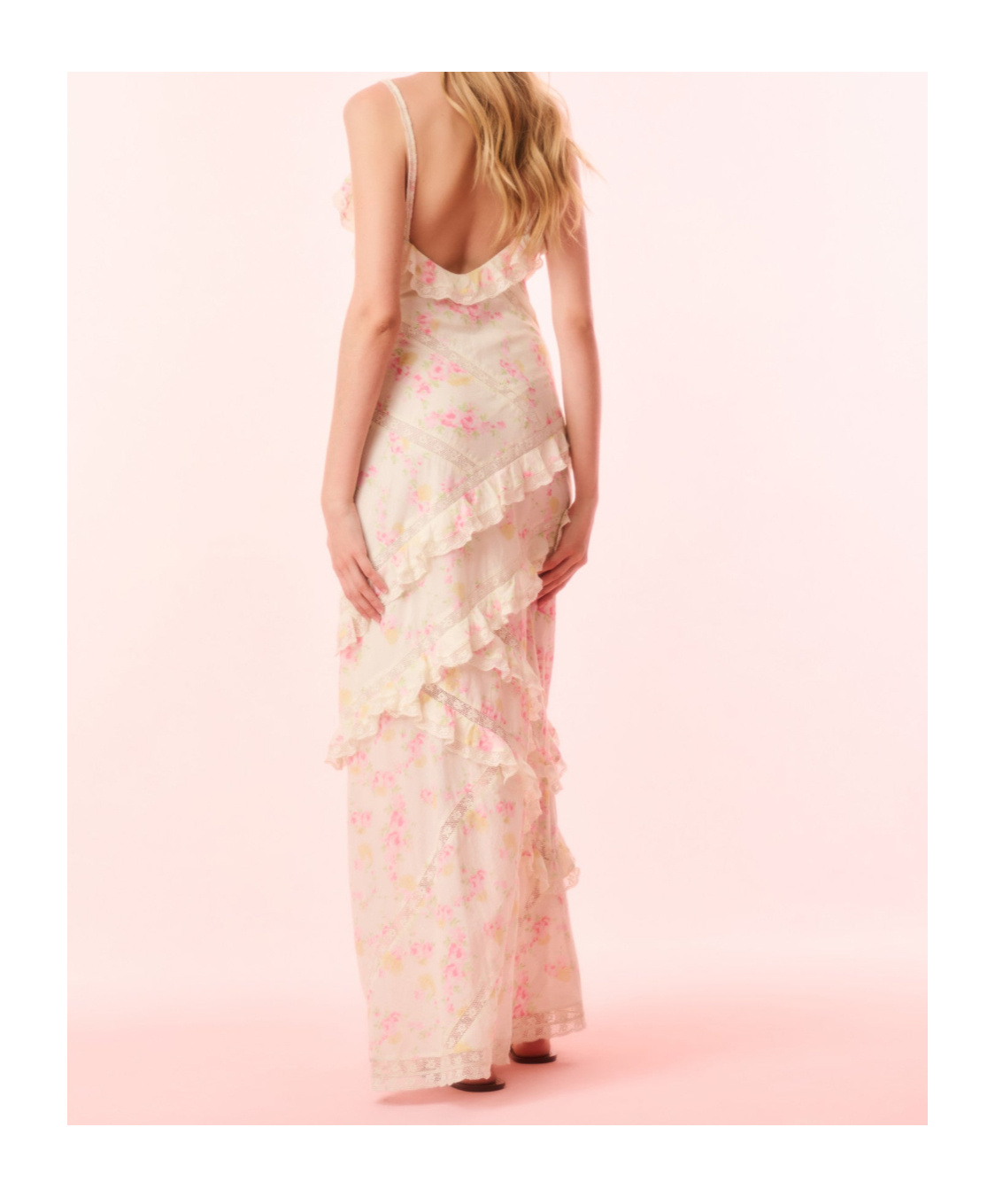 Loveshackfancy Nocelle Cotton Floral Maxi Dress In Multi