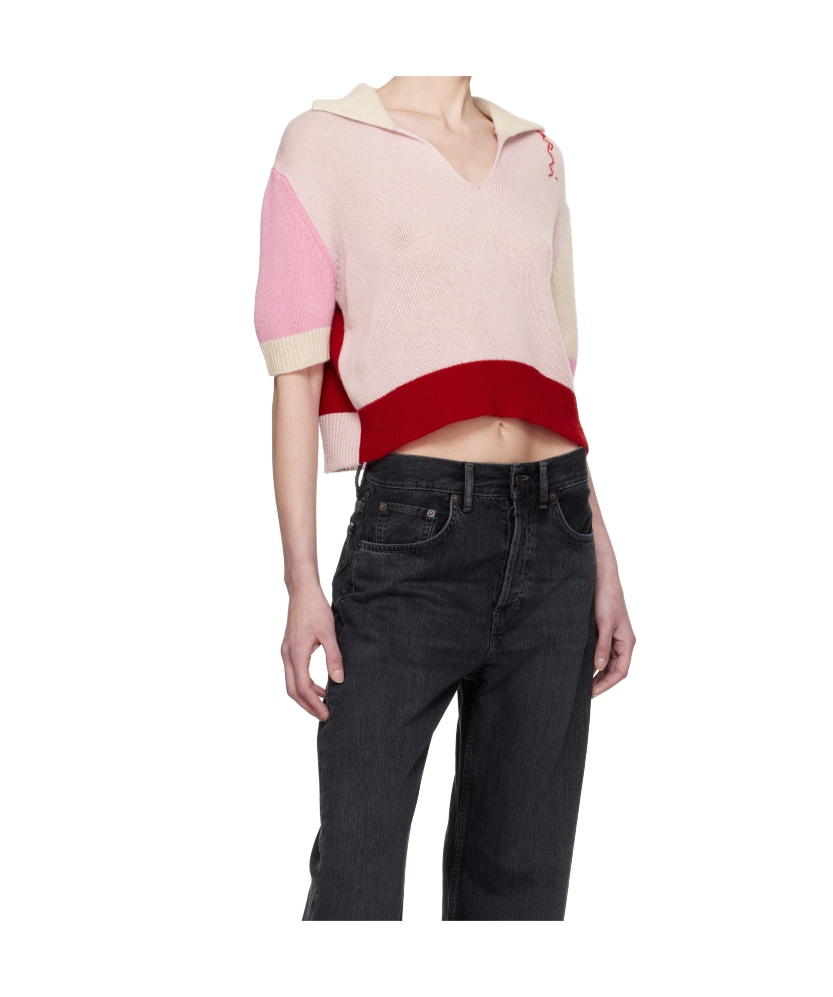 Marni Cropped Sweater In Nude