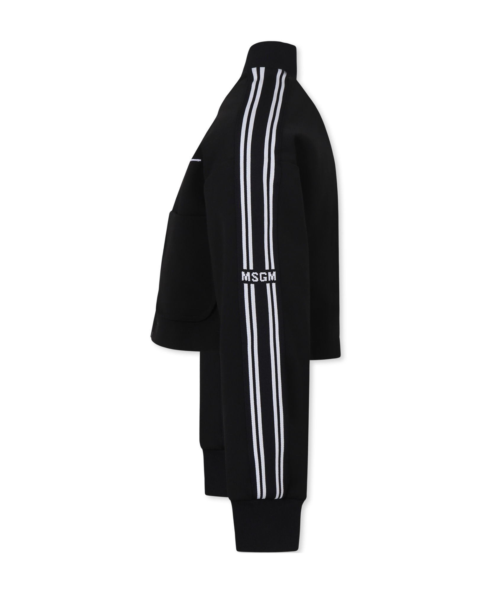 Shop Msgm Logo-tape Bomber Jacket In Black