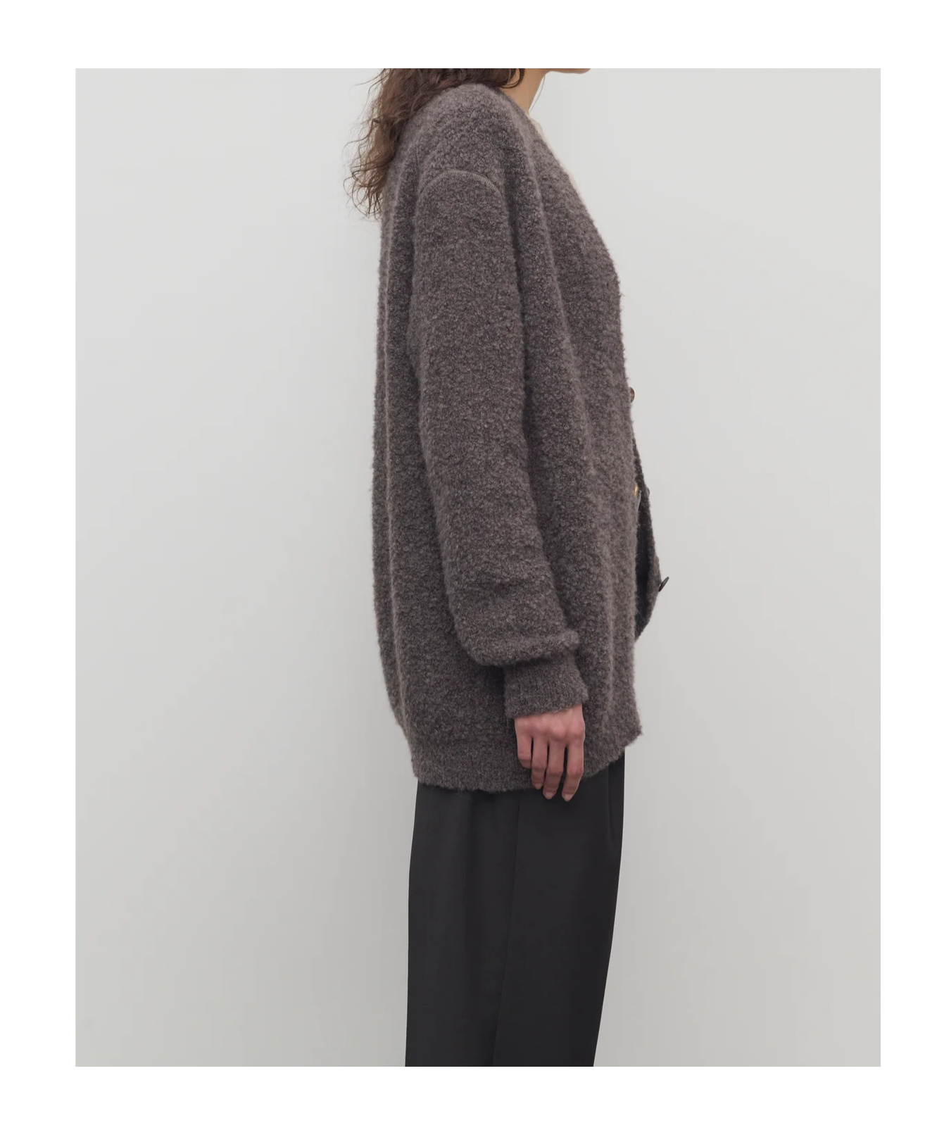 The Row Long-sleeved Cardigan In Brown